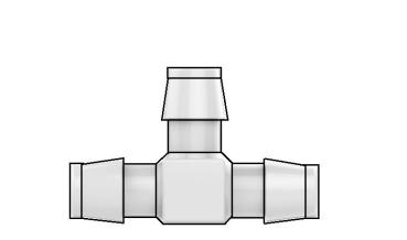 Barbed fitting tee